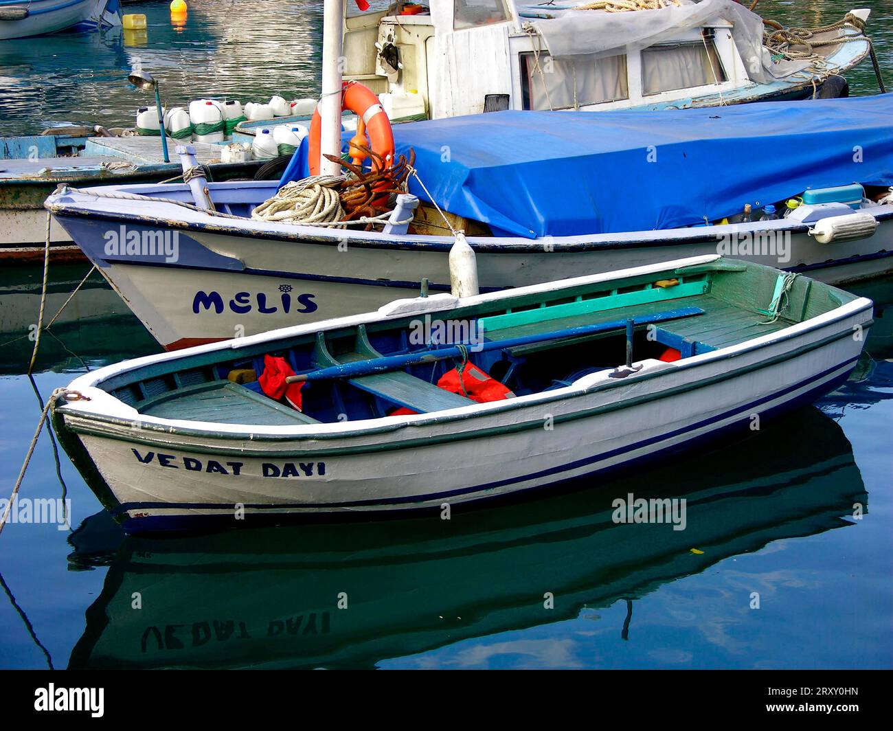 Rowing boats in the harbour, Antalia, Turkey Stock Photo - Alamy