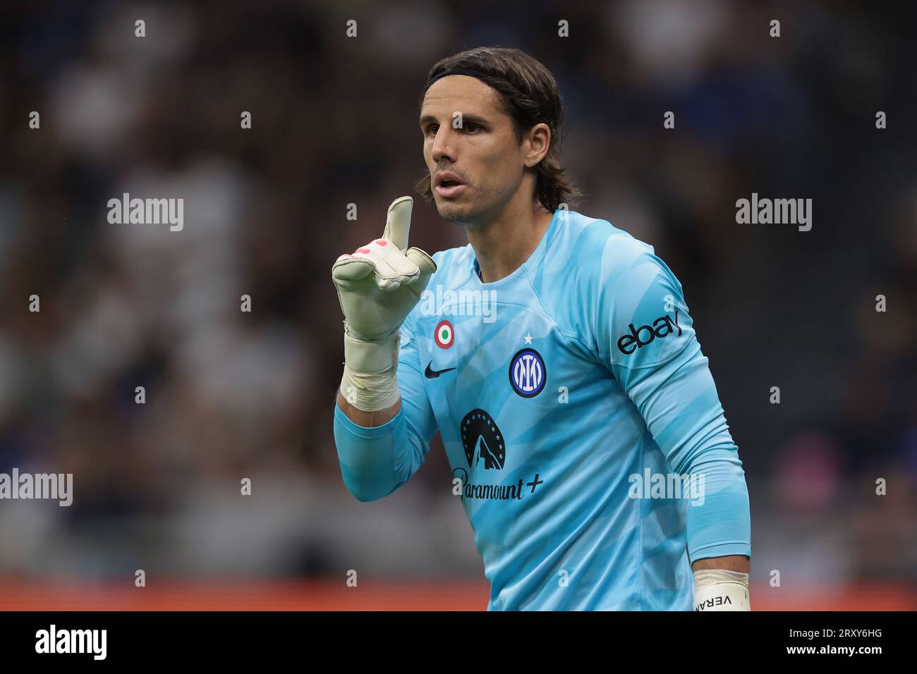 Milan, Italy, 27th September 2023. Yann Sommer of FC Internazionale reacts during the Serie A match at Giuseppe Meazza, Milan. Picture credit should read: Jonathan Moscrop / Sportimage Stock Photo