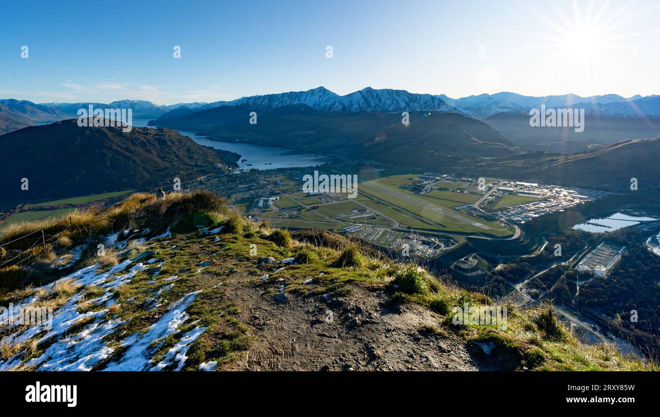 Queenstown new zealand airport aerial hi-res stock photography and ...