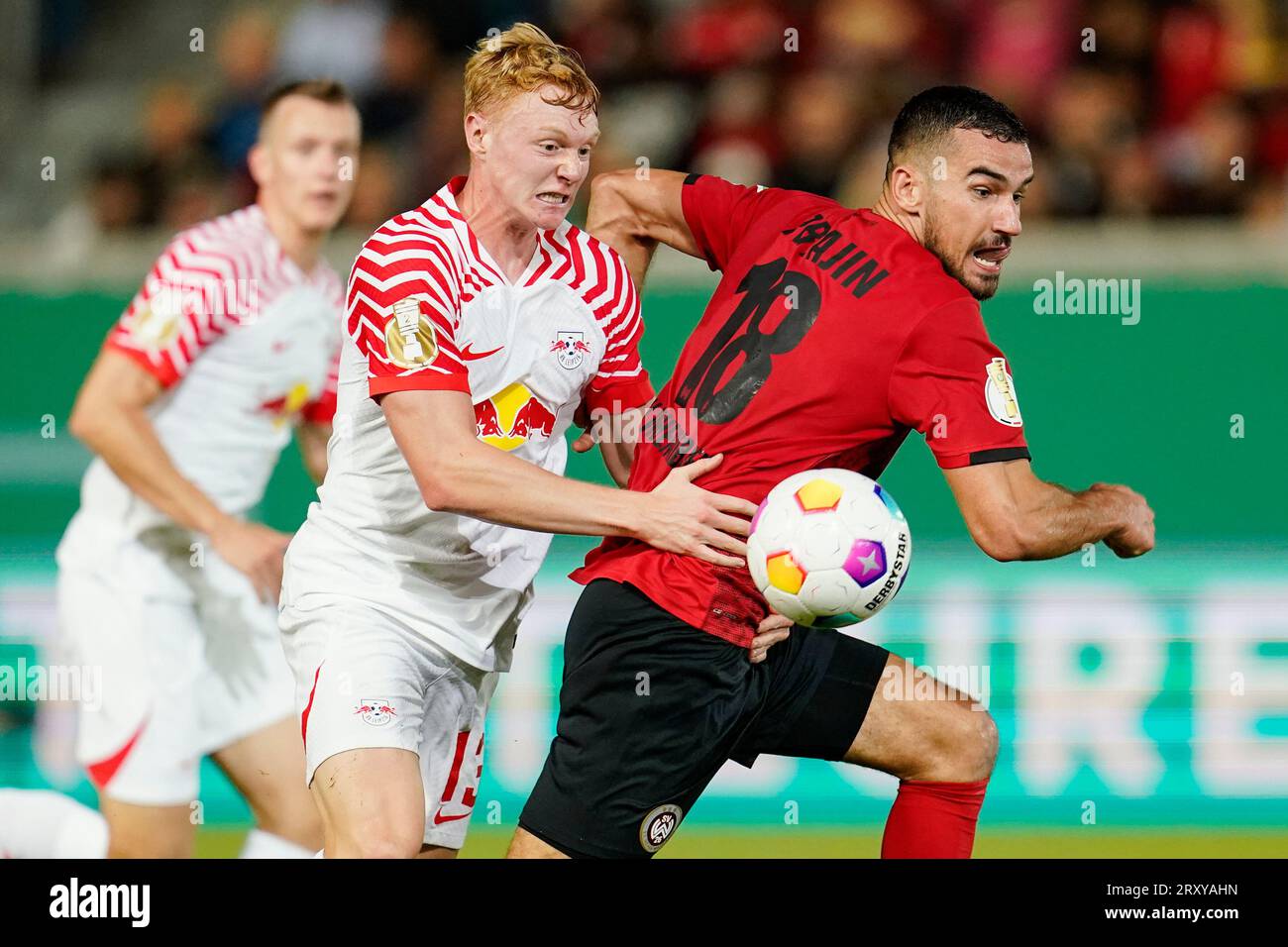 27 September 2023, Hesse, Wiesbaden Soccer DFB Cup, SV Wehen Wiesbaden RB Leipzig, 1st round 27 September 2023, Hesse, Wiesbaden Soccer DFB Cup, SV Wehen Wiesbaden RB Leipzig, 1st round