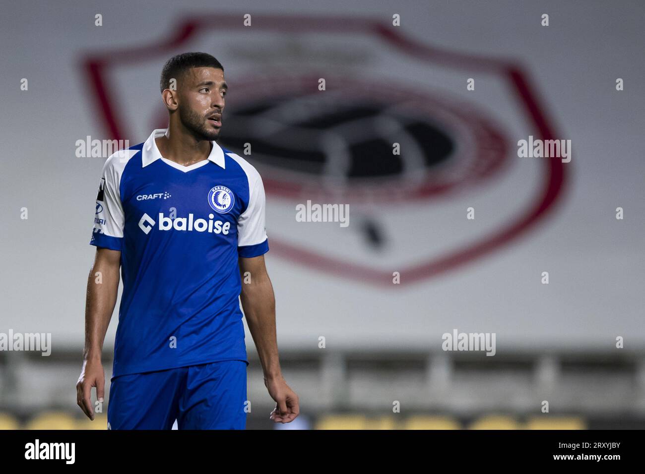 Gent's Tarik Tissoudali pictured after a soccer match between Royal Antwerp FC and KAA Gent, a postponed match of day 05 of the 2023-2024 season of the 'Jupiler Pro League' first division of the Belgian championship, in Antwerp Wednesday 27 September 2023. BELGA PHOTO KRISTOF VAN ACCOM Stock Photo