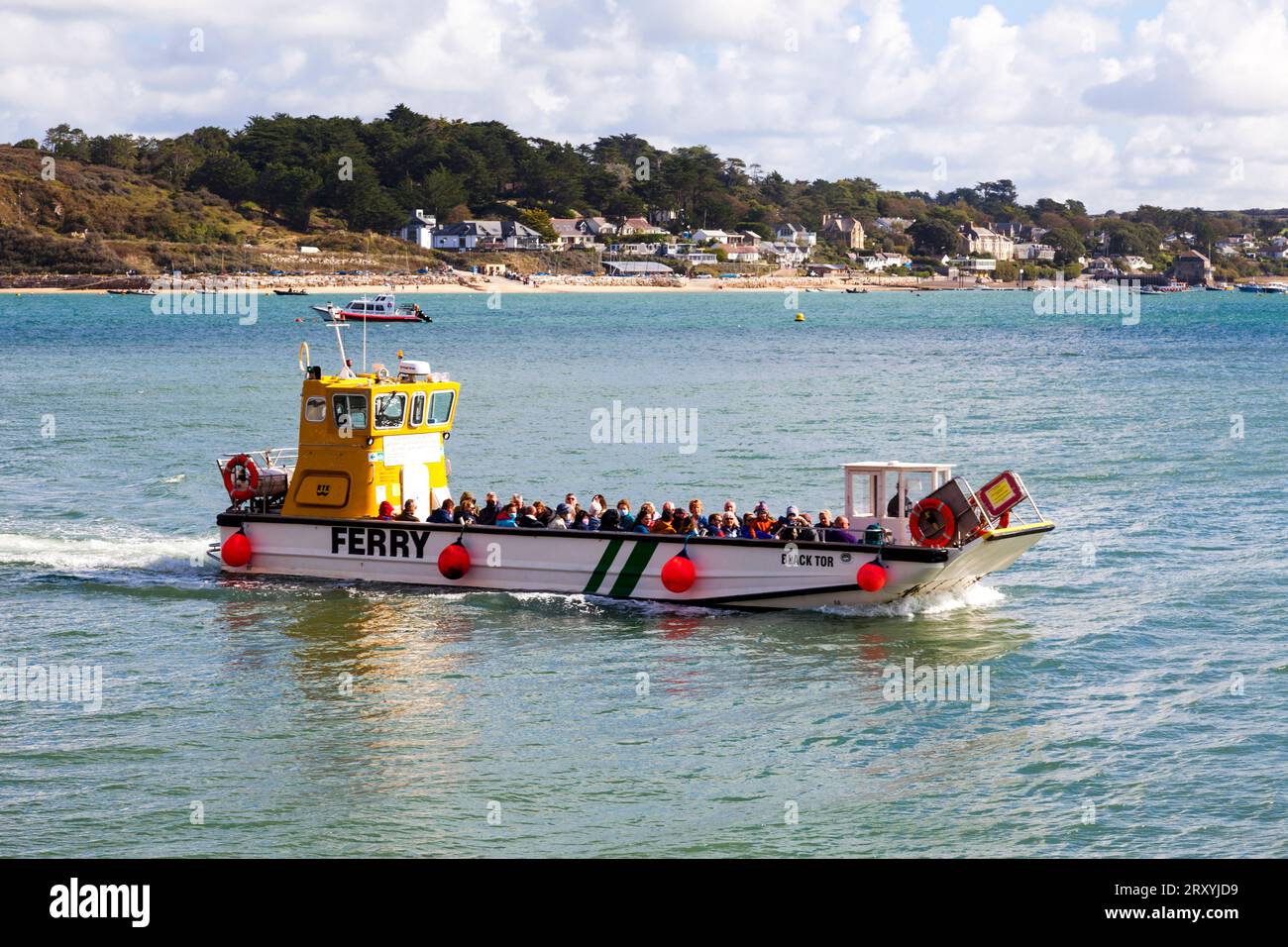 The Black Tor Rock to Padstow Ferry on the Camel Estuary, Cornwall, England, U.K. Stock Photo