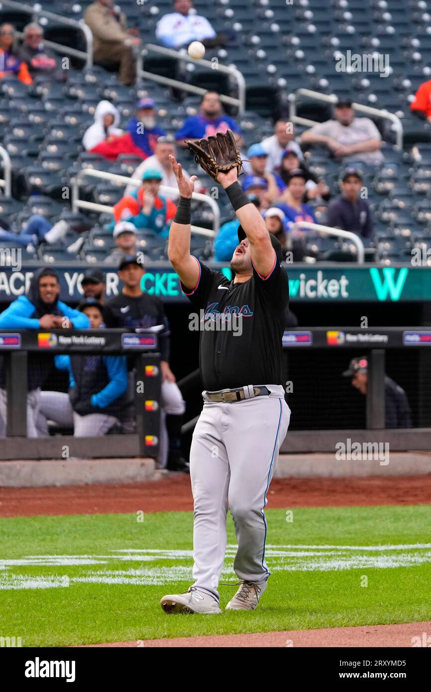 FLUSHING, NY - SEPTEMBER 27: Miami Marlins Third Baseman Jake Burger ...
