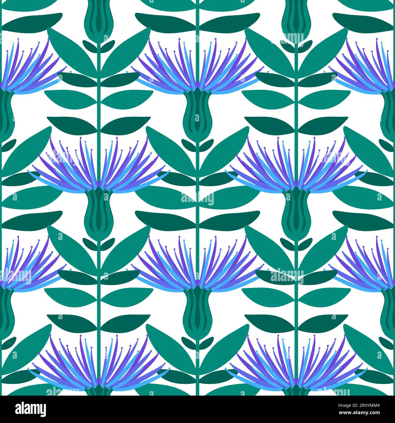 Abstract floral geometric seamless flower pattern for fabrics and ...