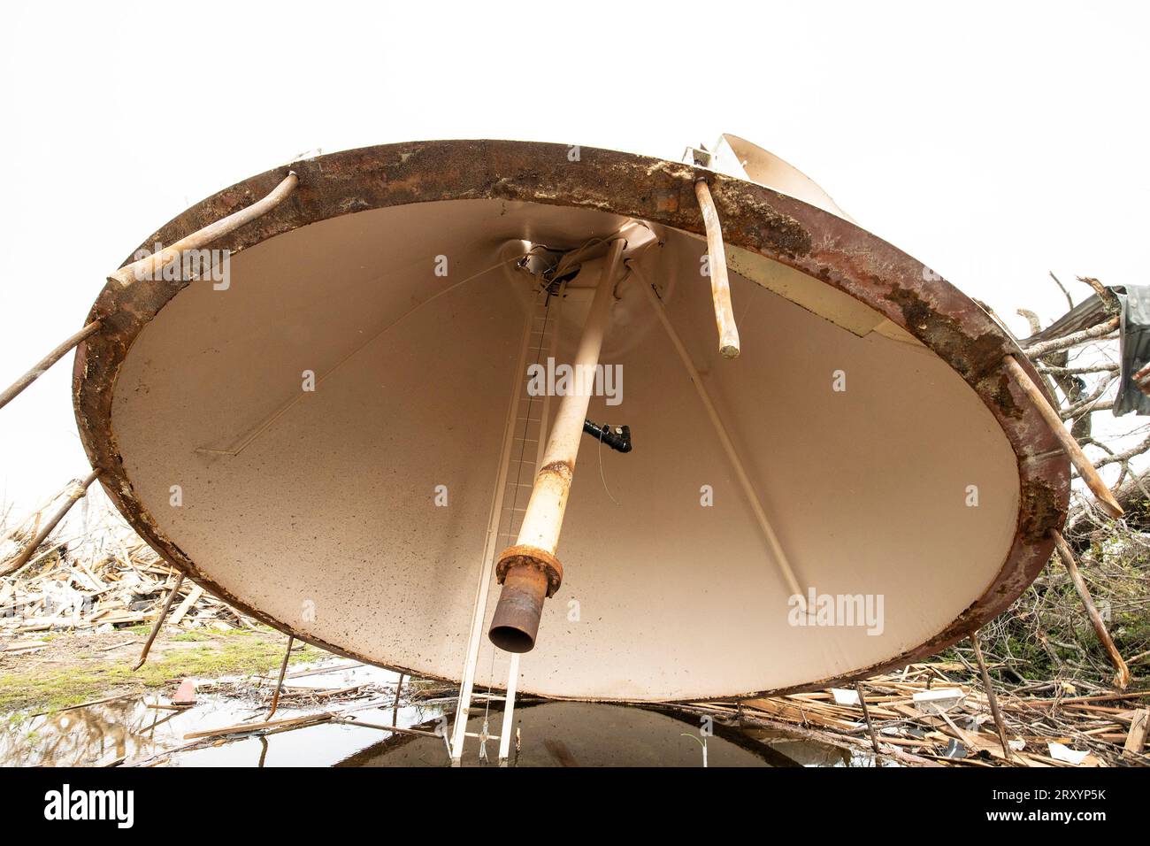 Rolling Fork, United States of America. 12 April, 2023. The remains of