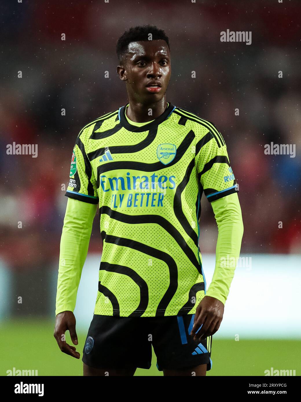 Arsenal's Eddie Nketiah during the Brentford FC v Arsenal FC Carabao Cup Round 3 match at Gtech Community Stadium, London, England, United Kingdom on 27 September 2023 Stock Photo