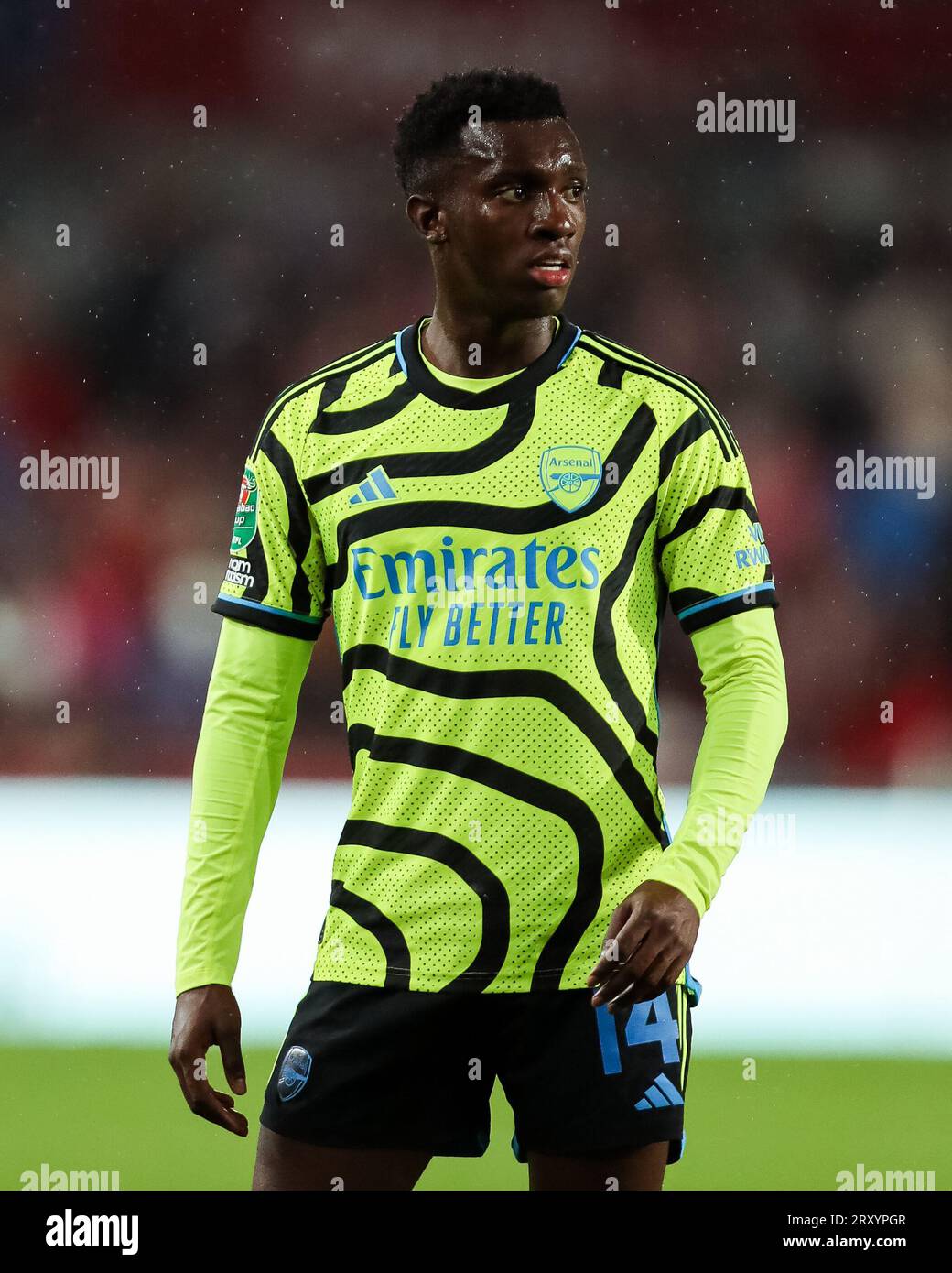 Arsenal's Eddie Nketiah during the Brentford FC v Arsenal FC Carabao Cup Round 3 match at Gtech Community Stadium, London, England, United Kingdom on 27 September 2023 Stock Photo