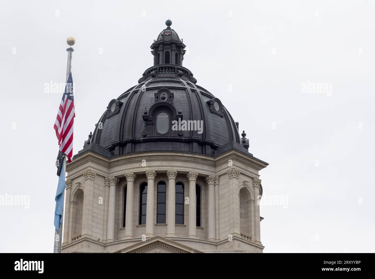 The South Dakota State Capitol building in Pierre, South Dakota. Stock Photo
