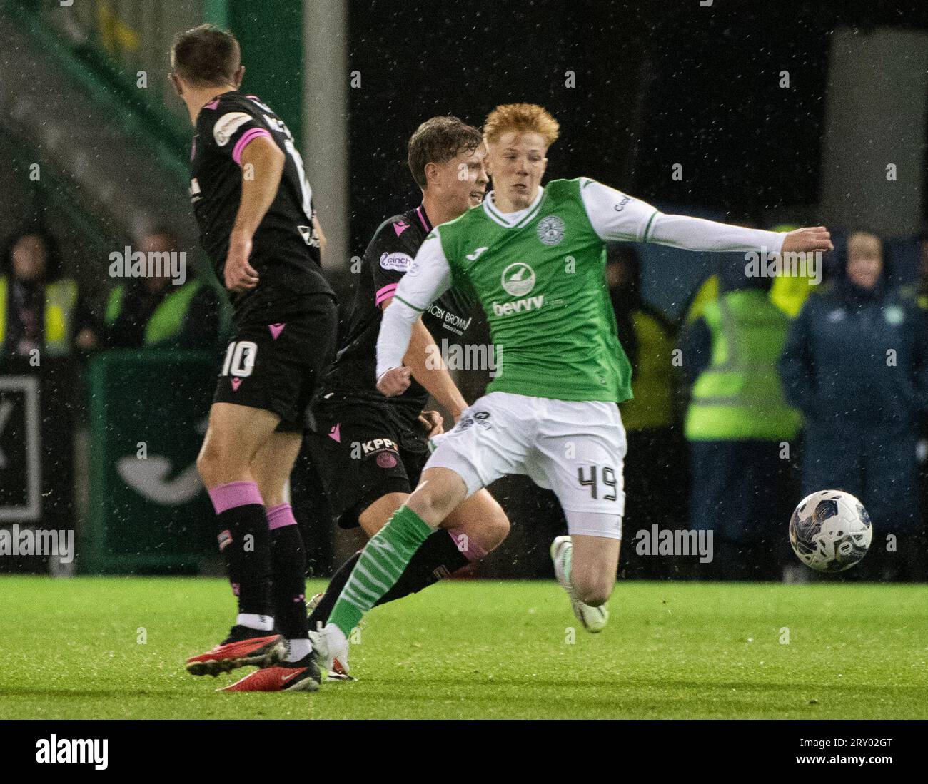 Scottish League Cup quarter final - Hibernian FC v St Mirren FC 27/09/2023 Hibs’ youngest ever player, Rory Whittaker, as Hibs take on St Mirren in the Scottish League Cup quarter final at Easter Road Stadium, Edinburgh, UK Credit: Ian Jacobs Stock Photo