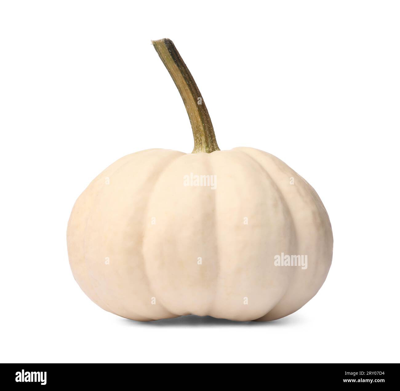 One ripe beige pumpkin isolated on white Stock Photo - Alamy