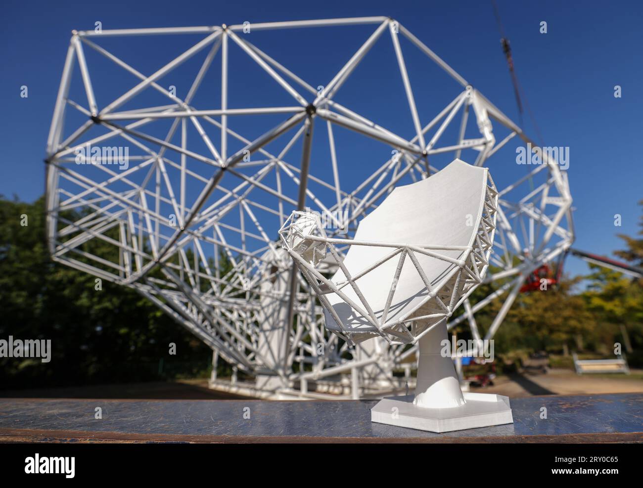 26 September 2023, Saxony, Schkeuditz The model of an 18meter