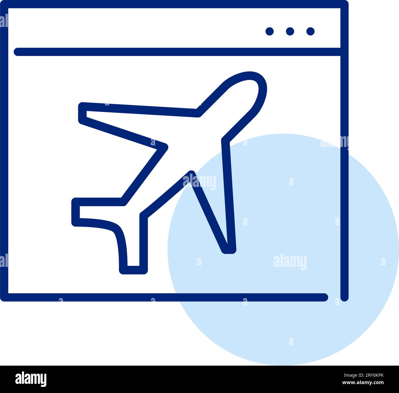 Roaming internet mode. Airplane in a web browser. Pixel perfect icon Stock Vector
