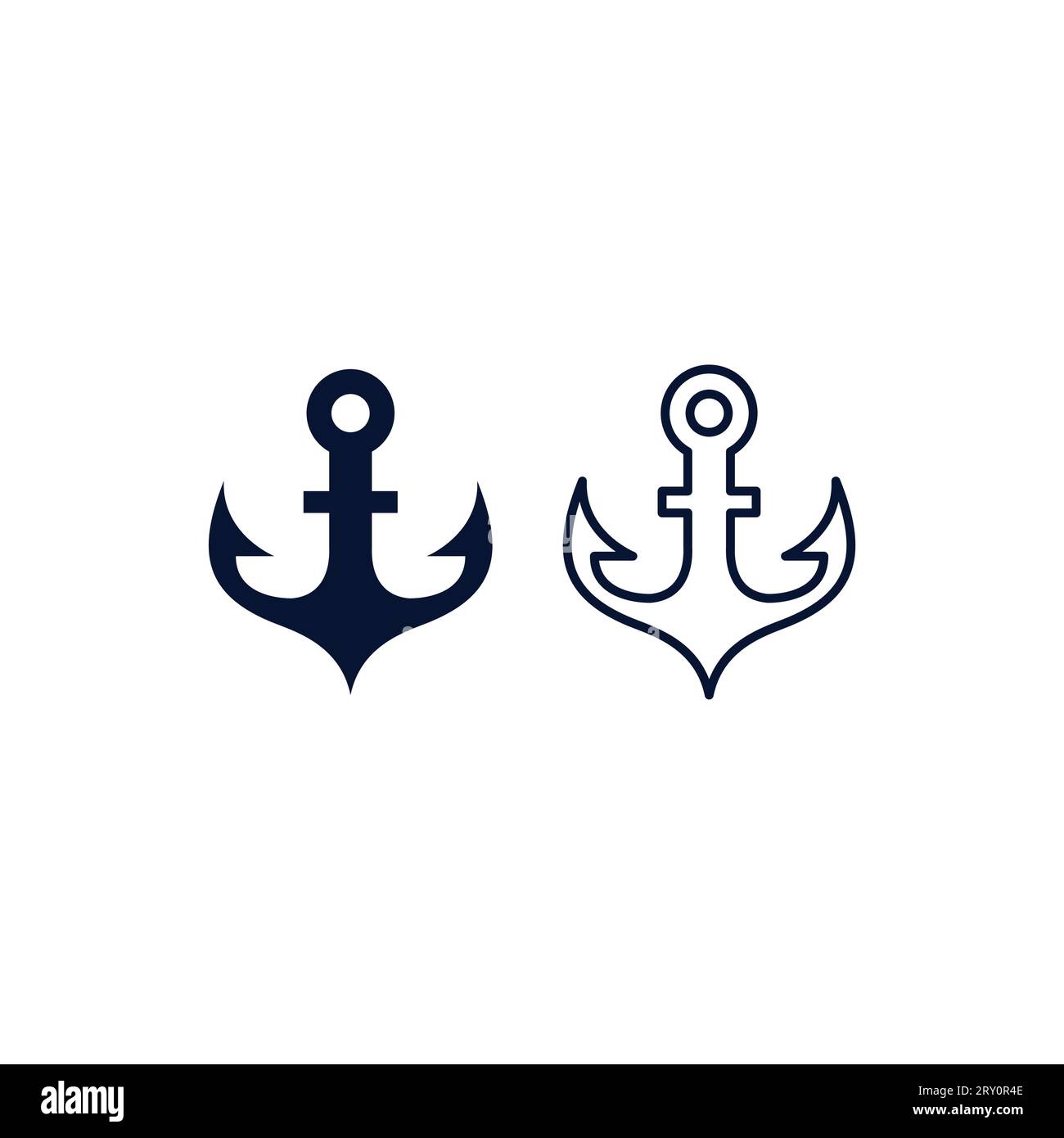 Anchor Logo Vector. Anchor Icon Set Stock Vector Image & Art Alamy
