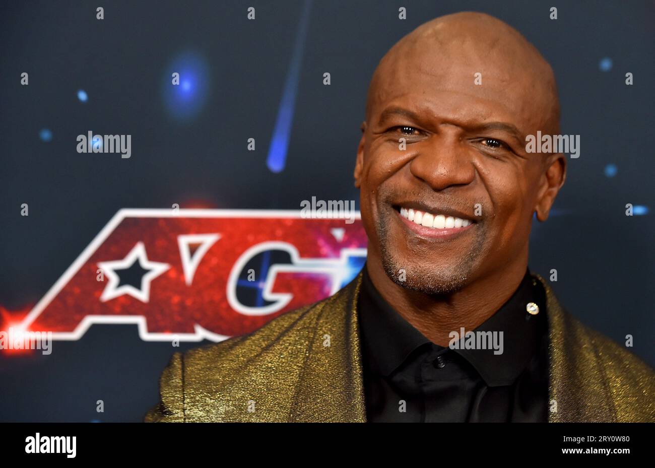Terry Crews arrives at the "America's Got Talent" Season 18 finale on