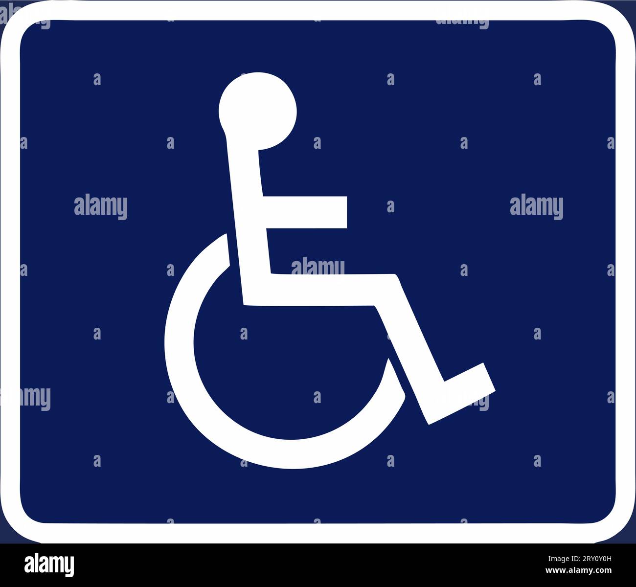 Disabled persons, Signs giving information, Special regulation, Road signs in Sweden Stock Vector