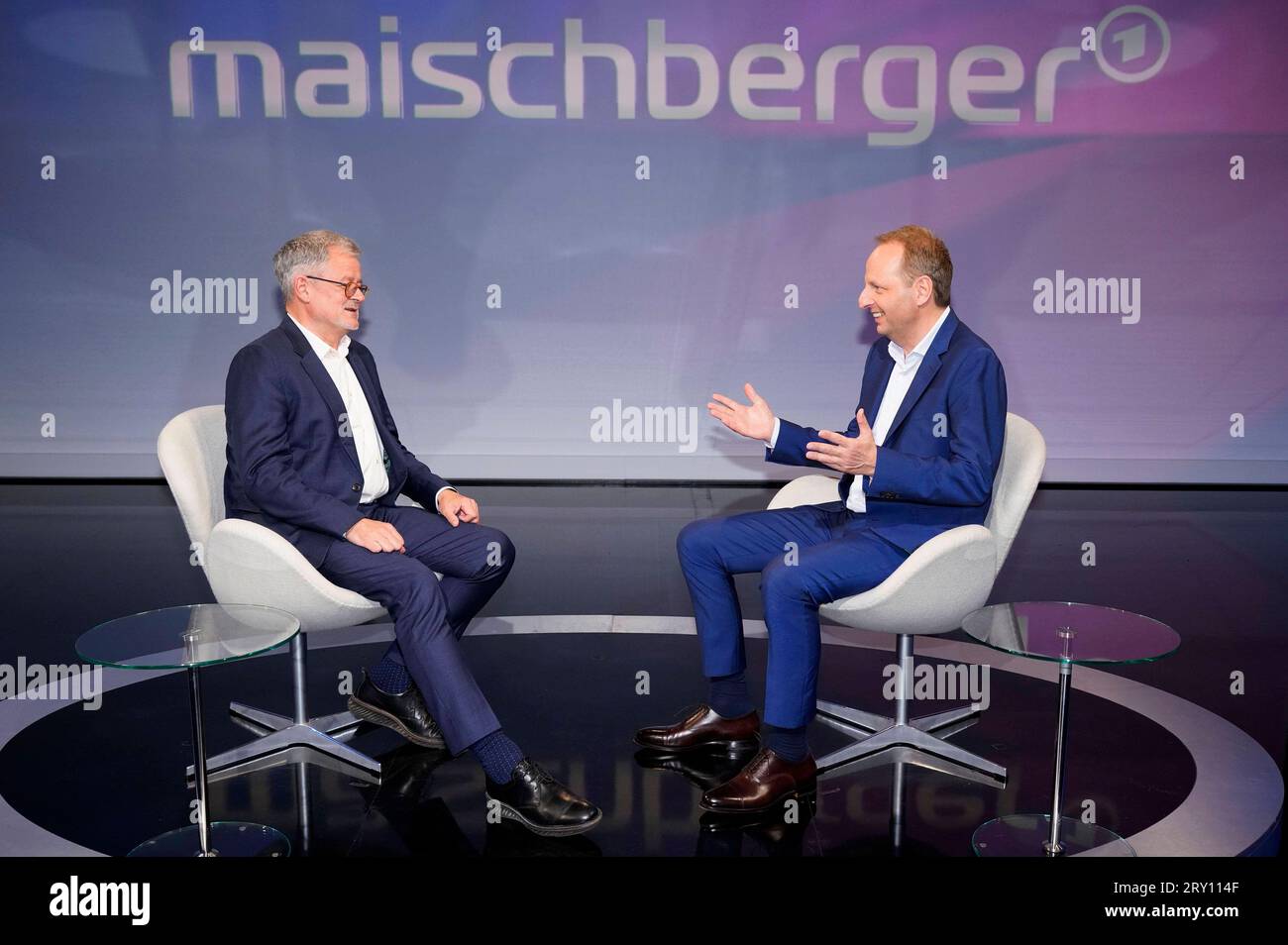 Christopher Clark und Thomas Heilmann in der ARD-Talkshow maischberger ...