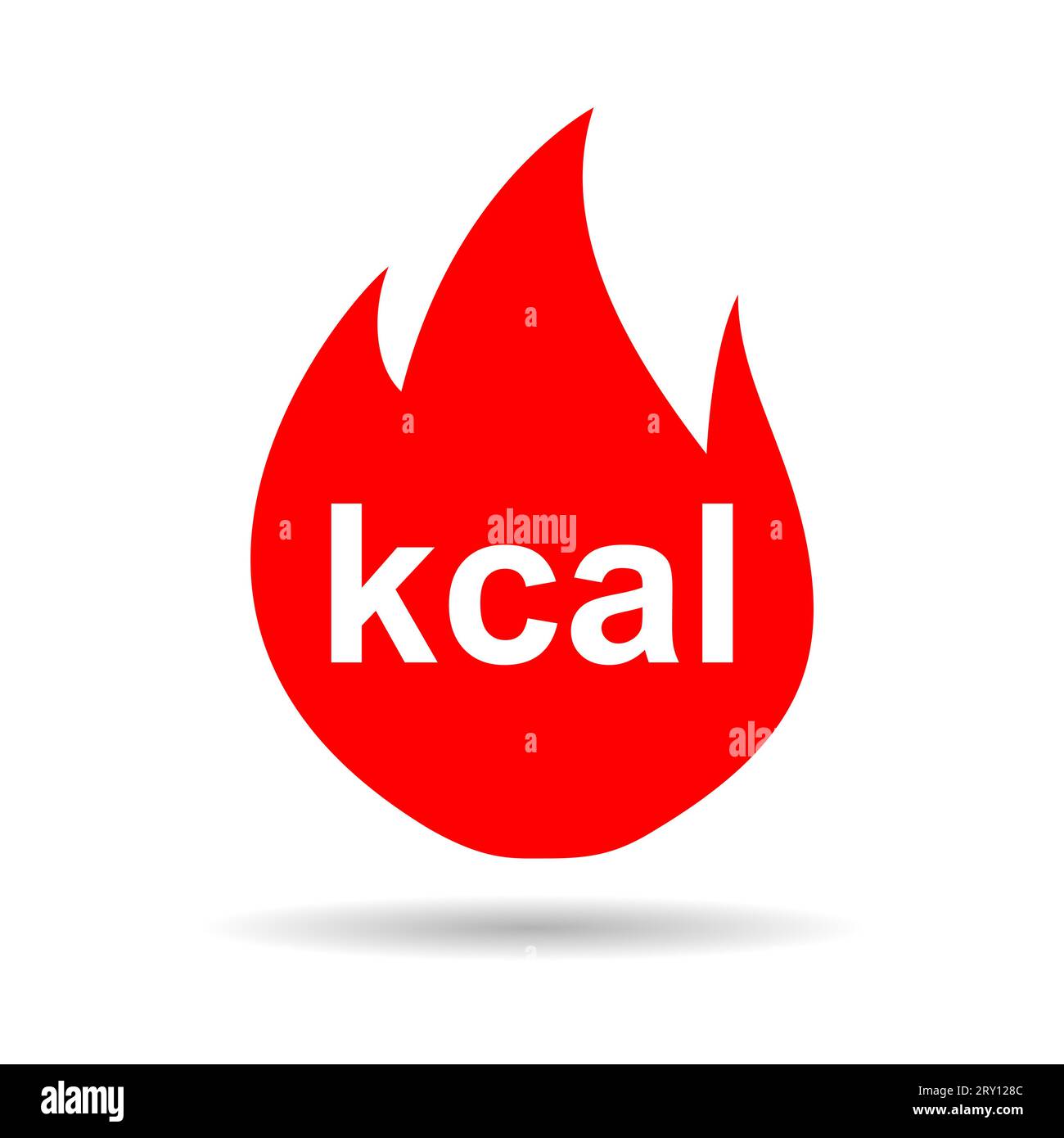 Calories healthy diet icon shadow, nutrition food low sign, kcal zero ...