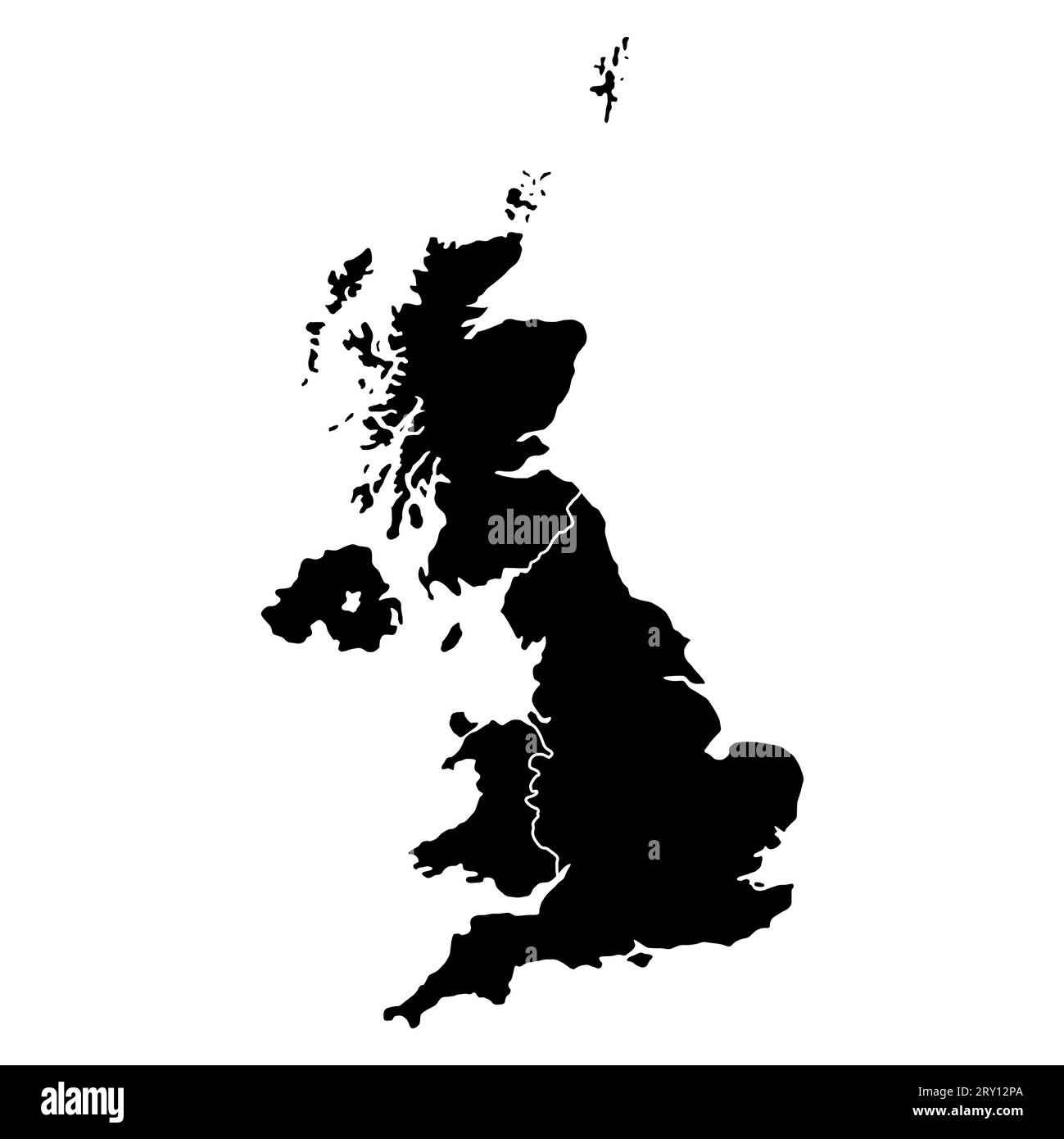 The United Kingdom of Great Britain and Northern Ireland map, detailed web vector illustration . Stock Vector