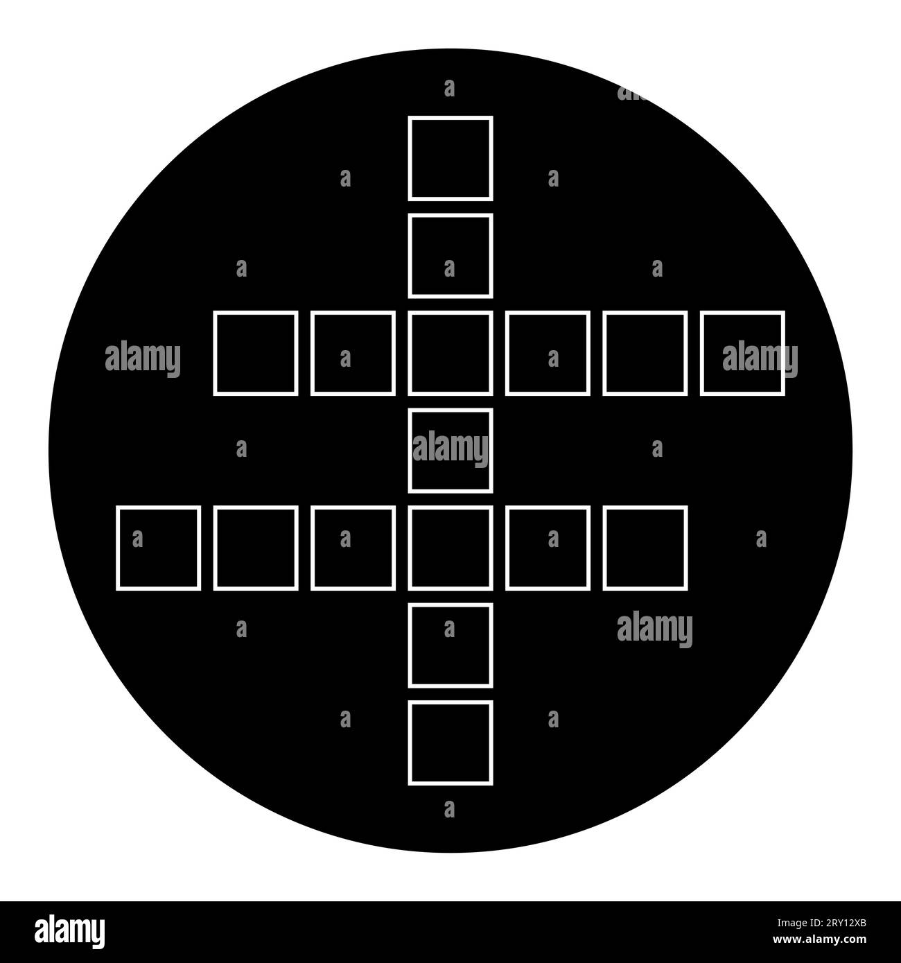 Crossword concept icon, cross word graphic symbol, web flat vector