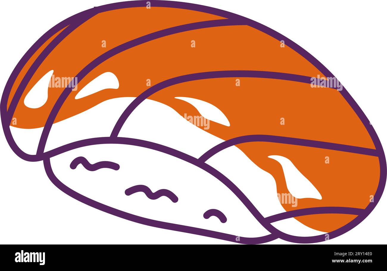 Sushi hirame or tai pressed rice and salmon slice Stock Vector Image Sushi hirame or tai pressed rice and salmon slice Stock Vector Image