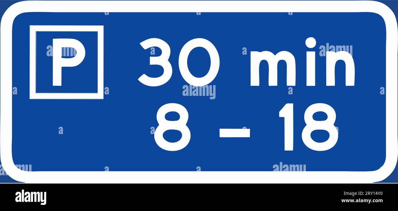 Parking permitted for specified period between times shown, Additional panels, Road signs in