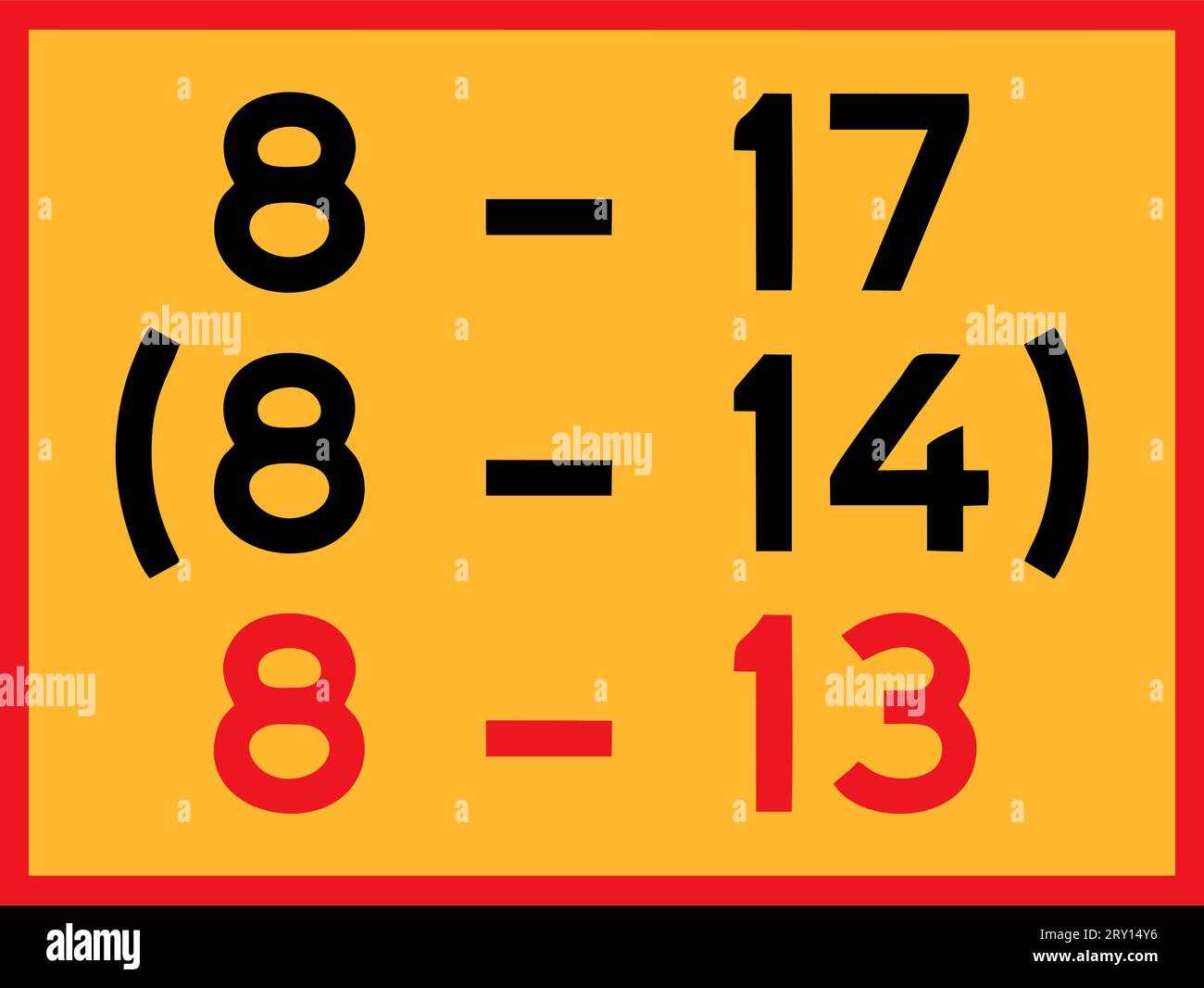 Times the restriction applies. Weekday; Weekday before Sunday or public holiday in brackets; Sunday and public holiday in red, Additional panels, Road Stock Vector