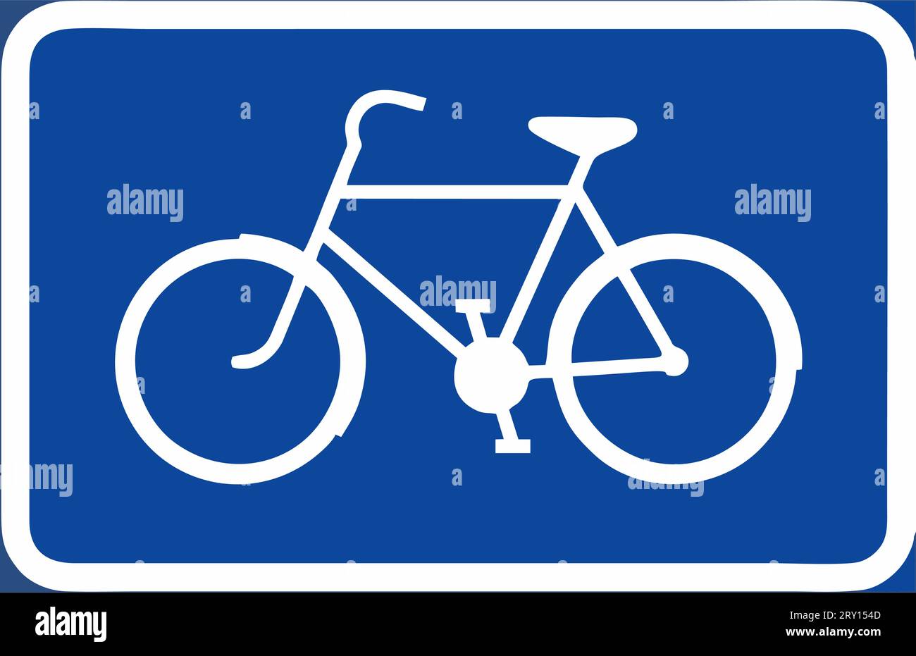 Symbol plate for specified vehicle or road user category (bike), Additional panels, Road signs in Sweden Stock Vector
