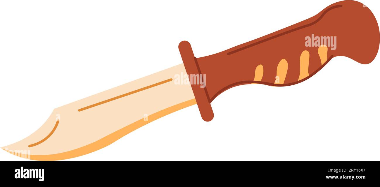 Knife with handle, traveling kit or tools vector Stock Vector