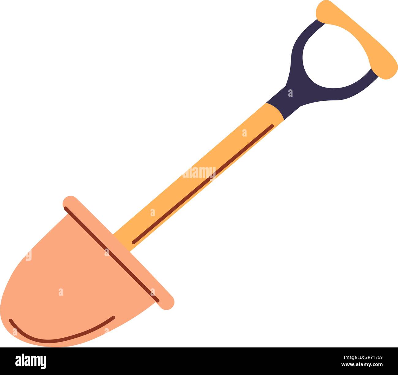 Showel for digging, spade or trowel tool vector Stock Vector