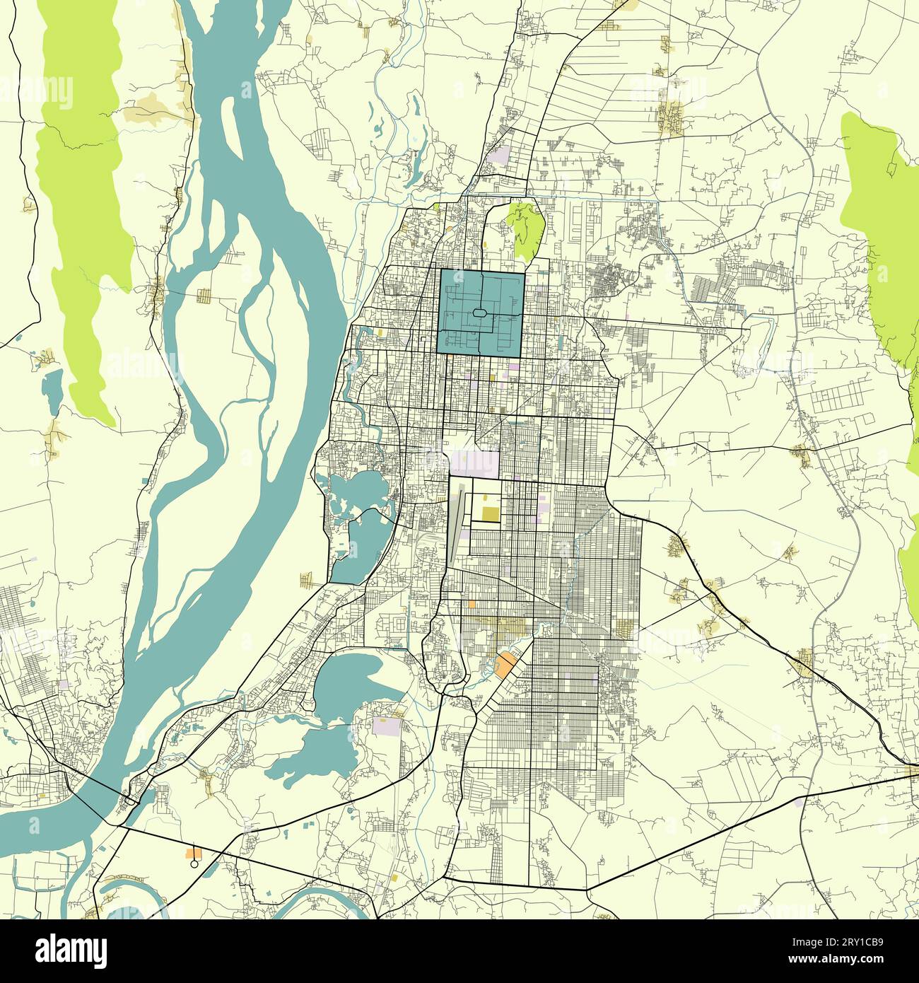 Map of Mandalay Myanmar Burma Stock Vector Image & Art - Alamy