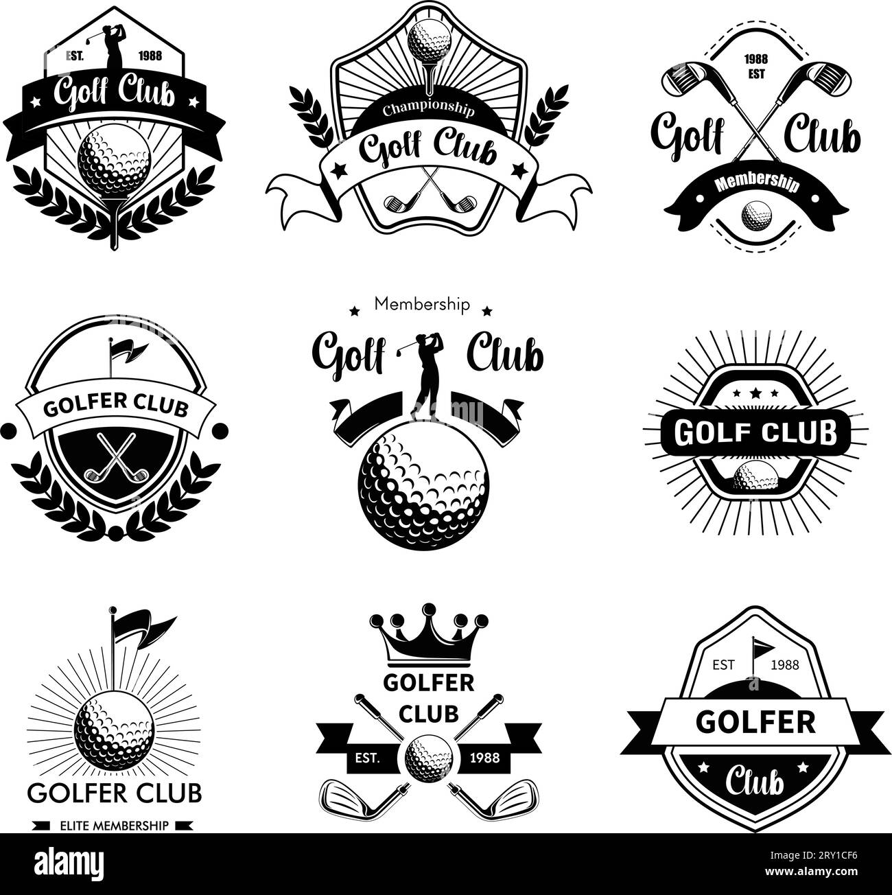 Vintage golfers Black and White Stock Photos & Images Alamy