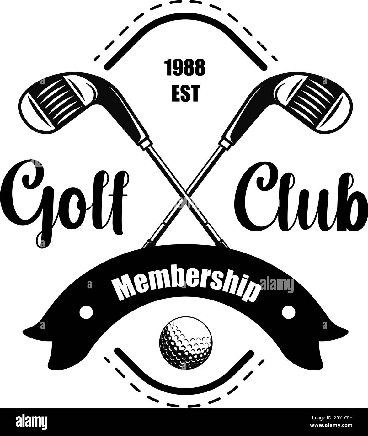 Golf club membership, logotype and branding vector Stock Vector Image