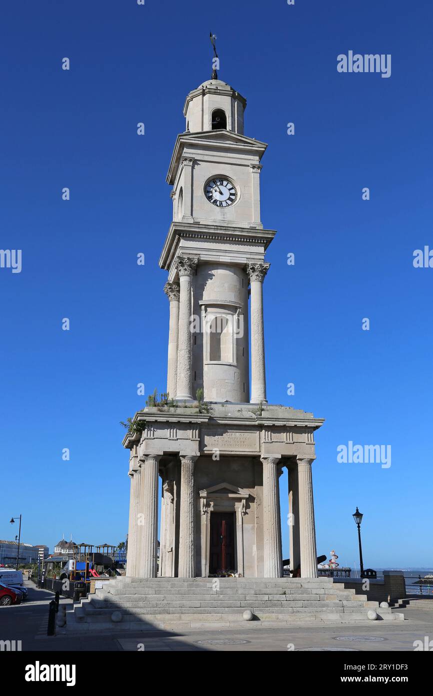 Clock Tower, Central Parade, Herne Bay, Kent, England, Great Britain, United Kingdom, UK, Europe Stock Photo