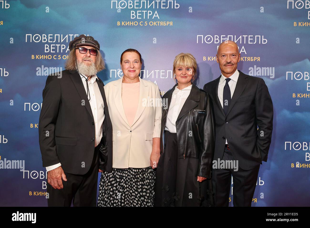 26.09.2023. Russia. Moscow. Actress Anna Mikhalkova, traveler Fyodor ...