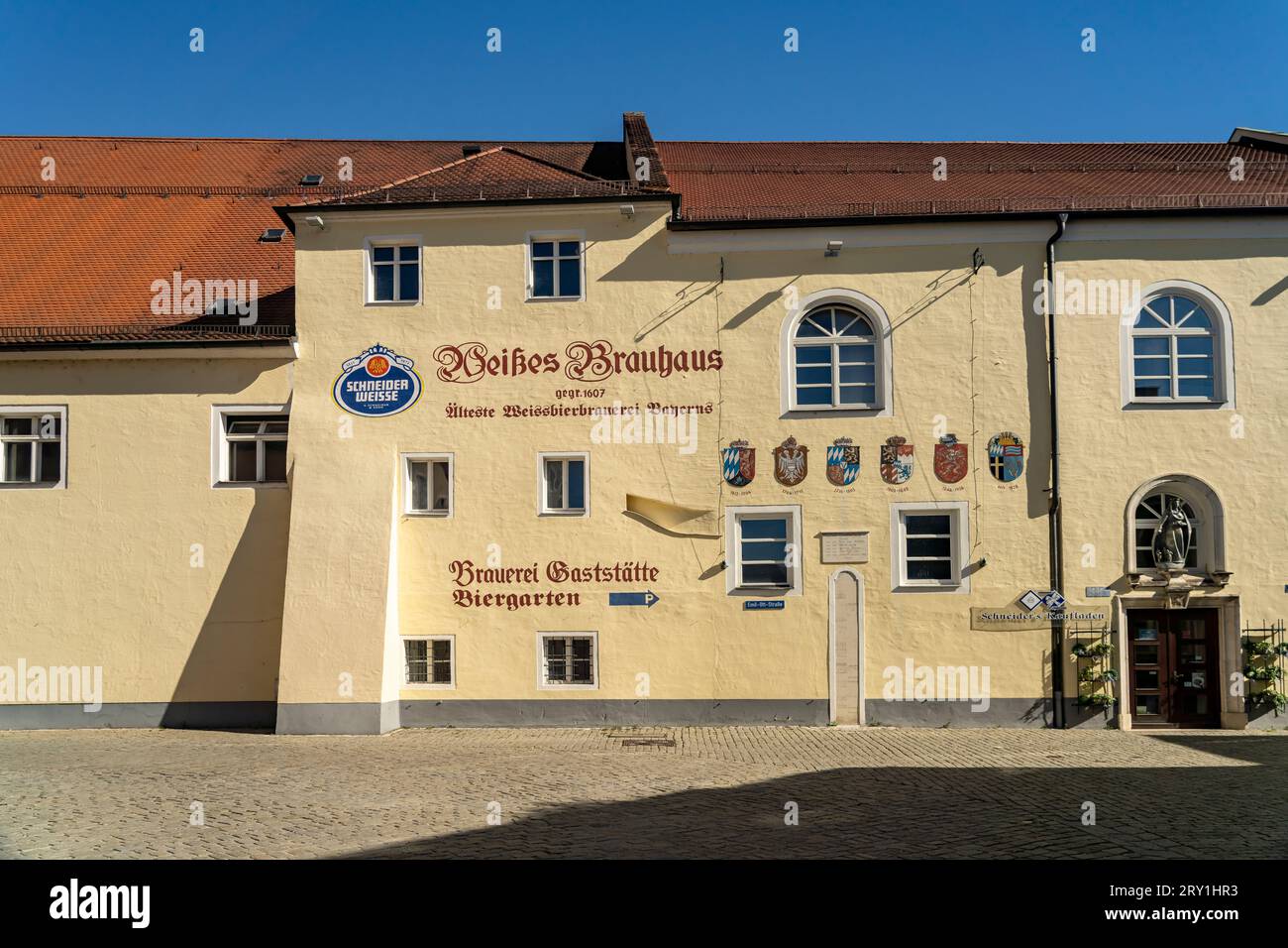 Das Weisse Brauhaus, älteste noch existierende Weißbierbrauerei Bayerns, Kelheim, Niederbayern