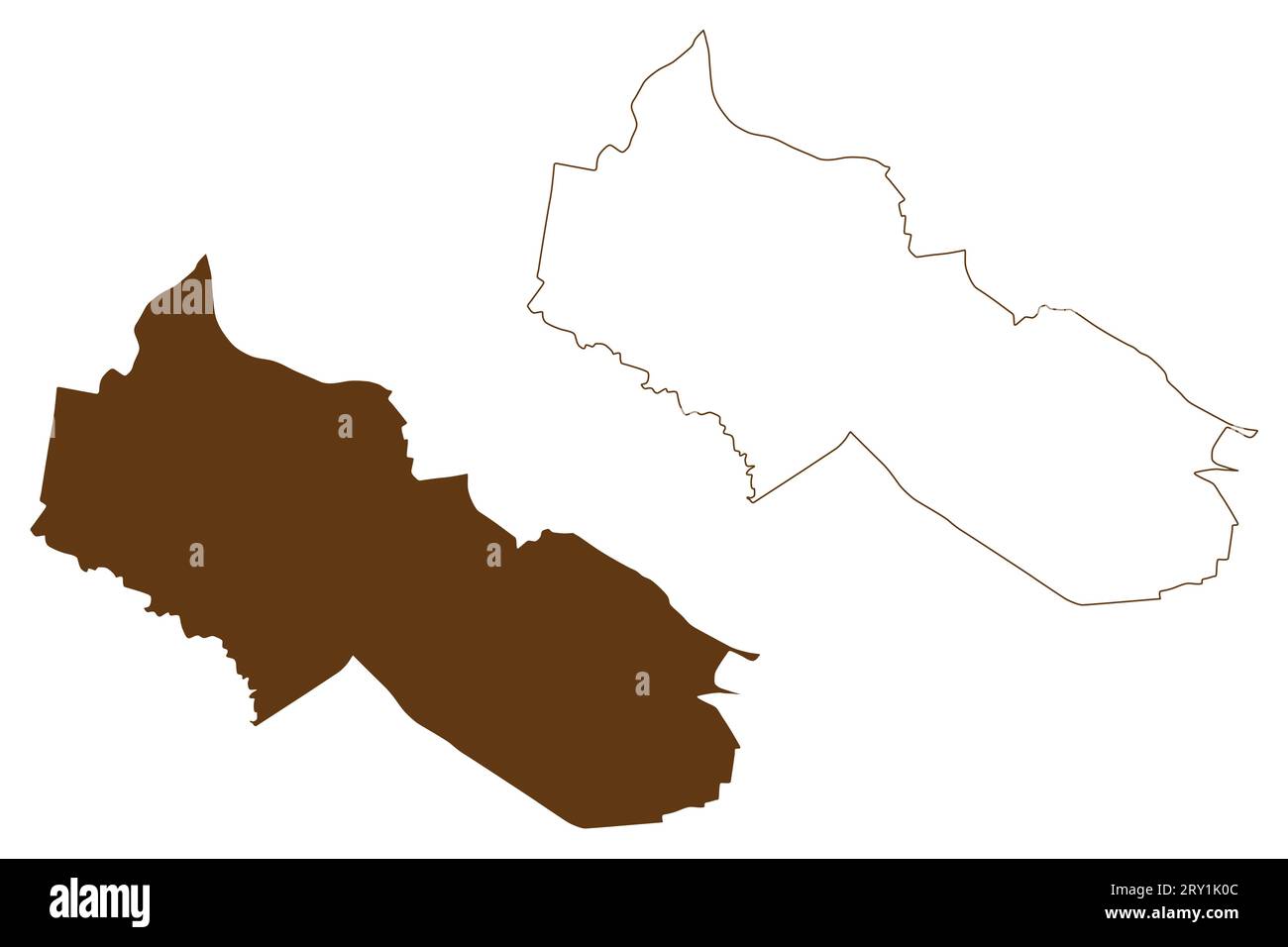 Cumberland City Council of Australia, New South Wales, NSW) map vector