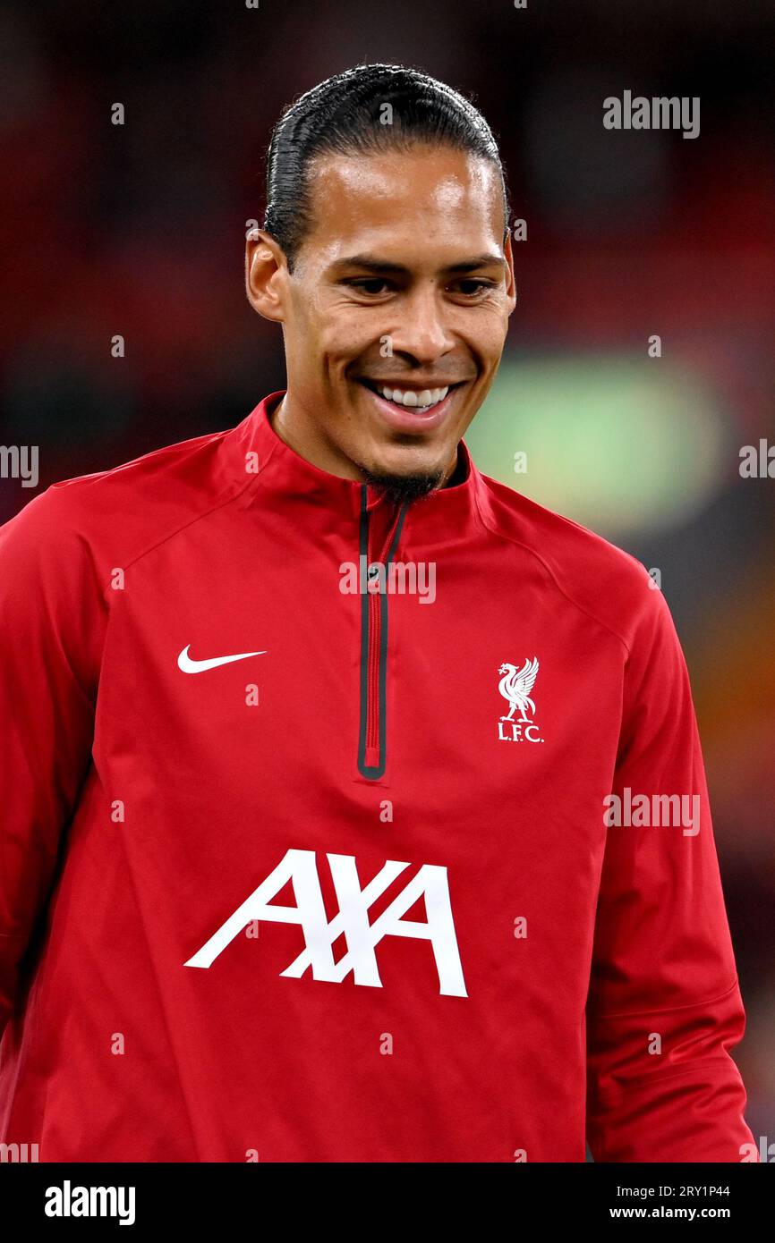 Liverpool, England, 27th September 2023. Virgil van Dijk of Liverpool