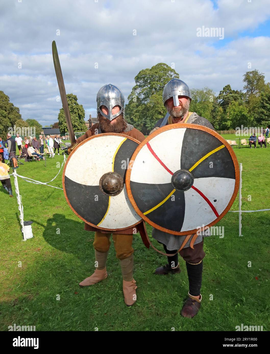 Wirhalh Skip Felagr Vikings at the Thelwall 1100 years festival 9-24th September 2023 History & Heritage Day, Warrington, Cheshire, England, WA4 2SU Stock Photo