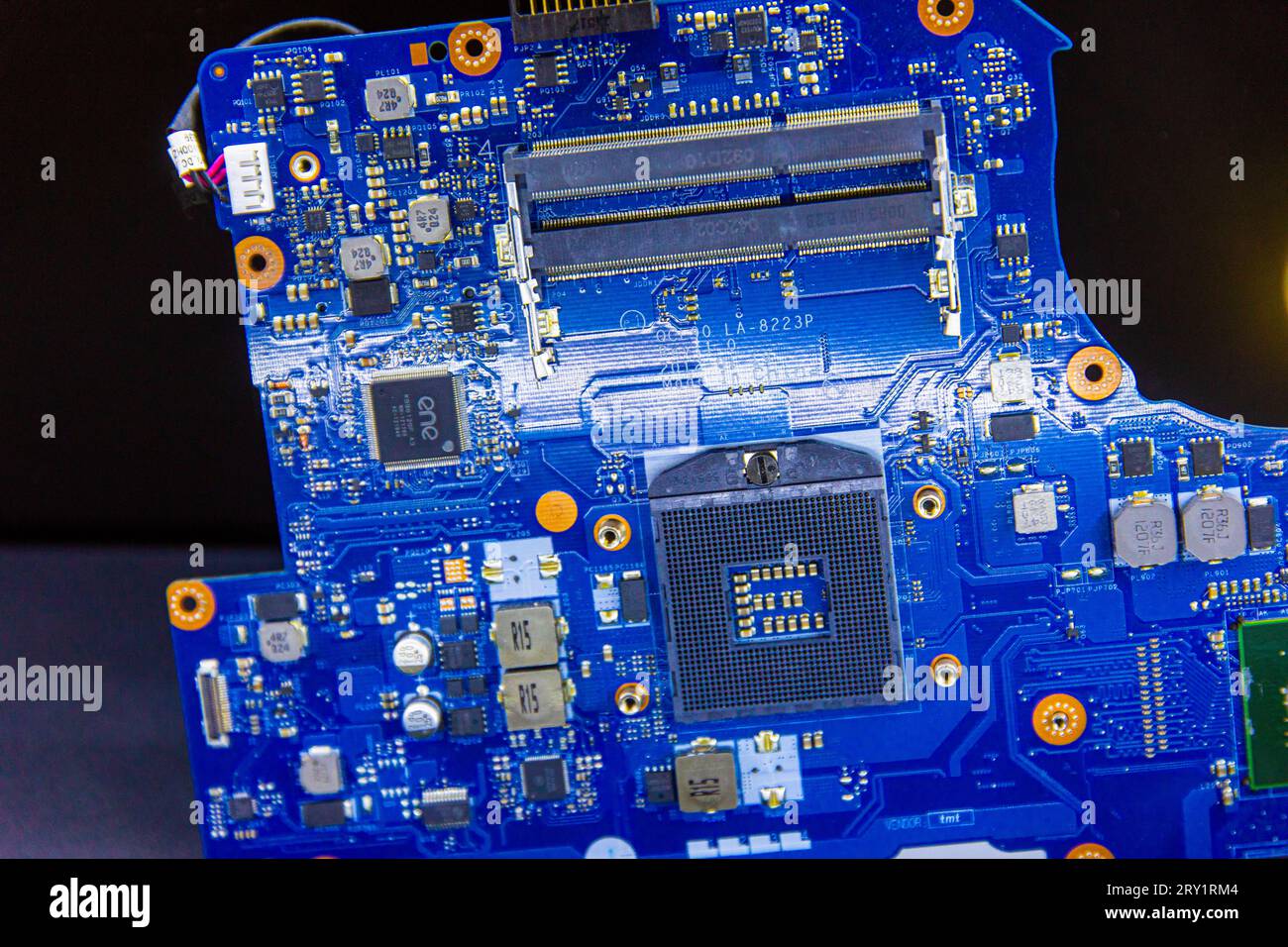 Interior closeup of computer devices planned obsolescence stock photo