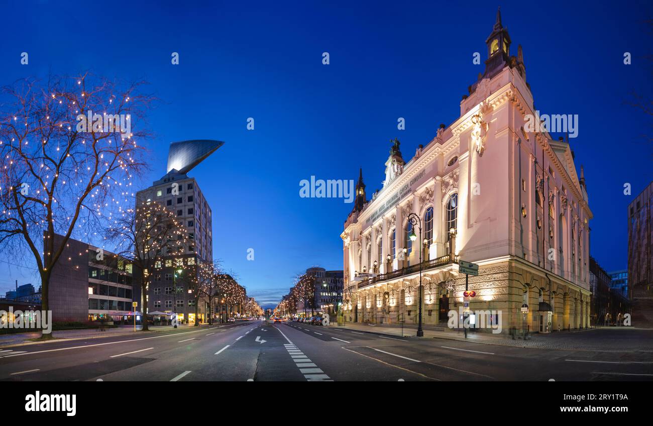 Berlin's Kantstrasse Theater des Westens at dusk Stock Photo