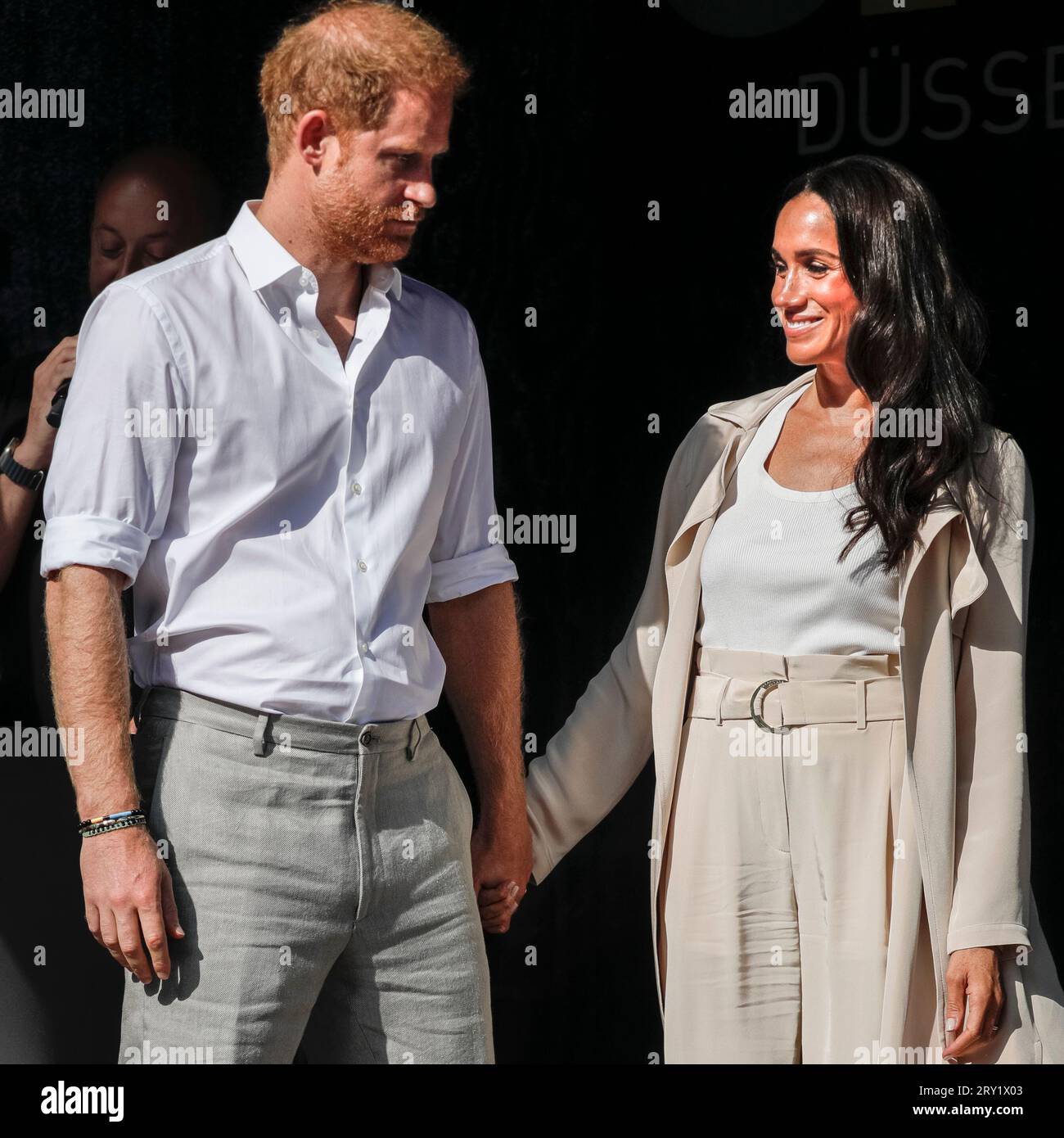 Meghan, the Duchess of Sussex and Prince Harry, the Duke of Sussex at   Invictus Games Düsseldorf, Germany Stock Photo