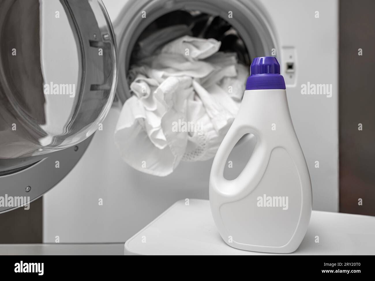 Detergent for washing white clothes. Stock Photo