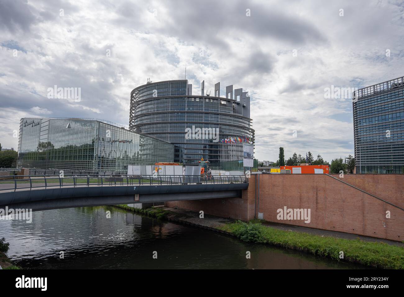 All. du Printemps, Strasbourg, France 13th August 2023. Front of European Parliament Stock Photo