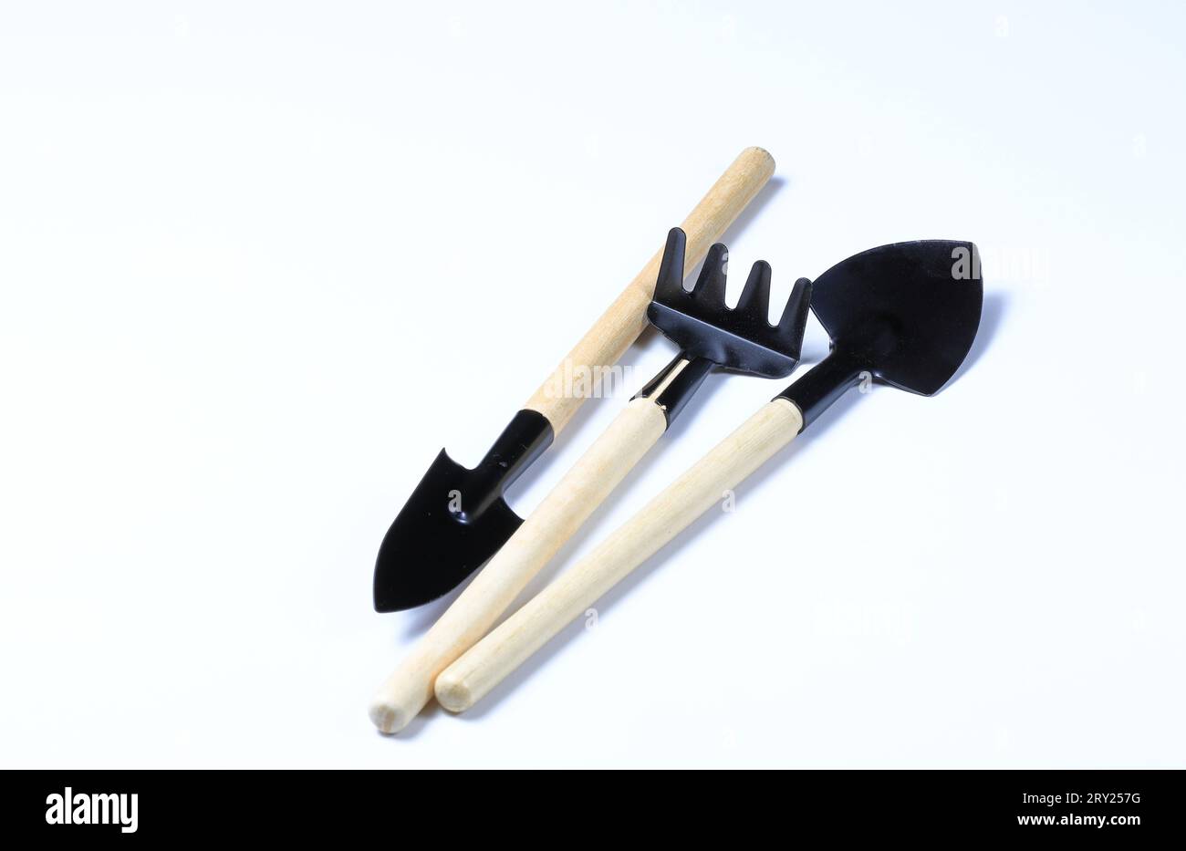 rake and shovel, Set of gardening supplies, tools to cultivate gardens, Basic gardening tools