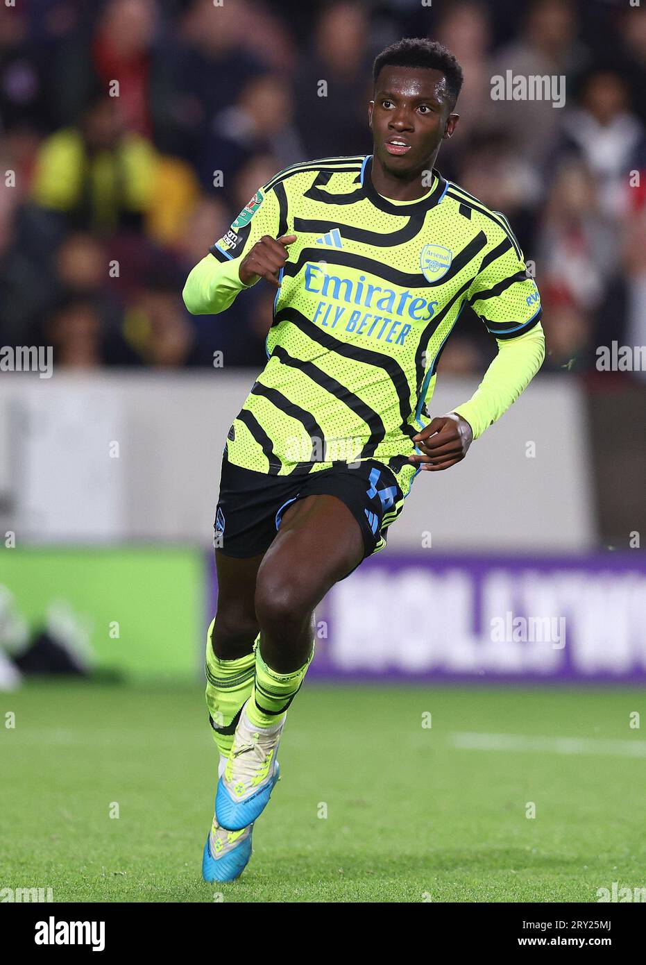 London, England, 27th September 2023. Eddie Nketiah of Arsenal during the Carabao Cup match at Gtech Community Stadium, London. Picture credit should read: Paul Terry / Sportimage Stock Photo