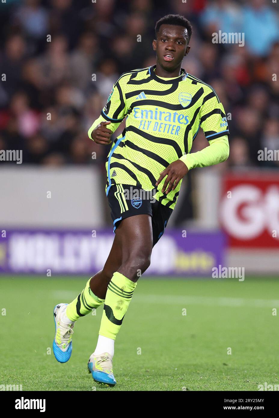 London, England, 27th September 2023. Eddie Nketiah of Arsenal during the Carabao Cup match at Gtech Community Stadium, London. Picture credit should read: Paul Terry / Sportimage Stock Photo