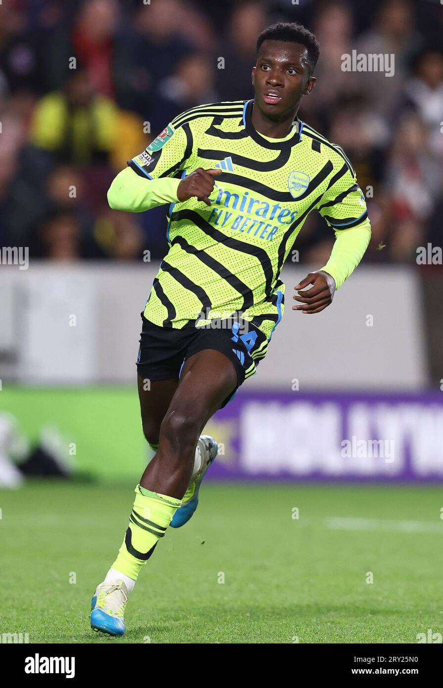 London, England, 27th September 2023. Eddie Nketiah of Arsenal during the Carabao Cup match at Gtech Community Stadium, London. Picture credit should read: Paul Terry / Sportimage Stock Photo