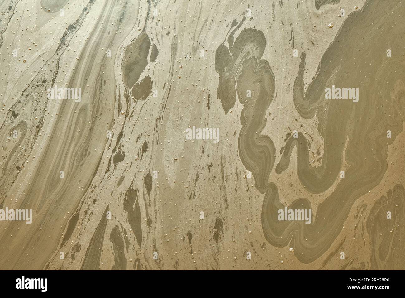 Swirling Liquid Gold Looks Like Jupiter Landscape Stock Photo