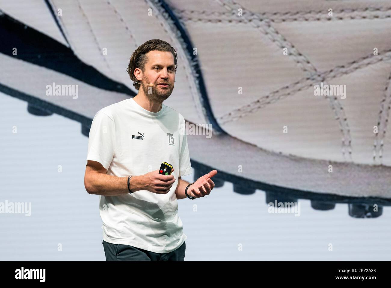 28 September 2023, Bavaria, Herzogenaurach Arne Freundt, CEO of Puma