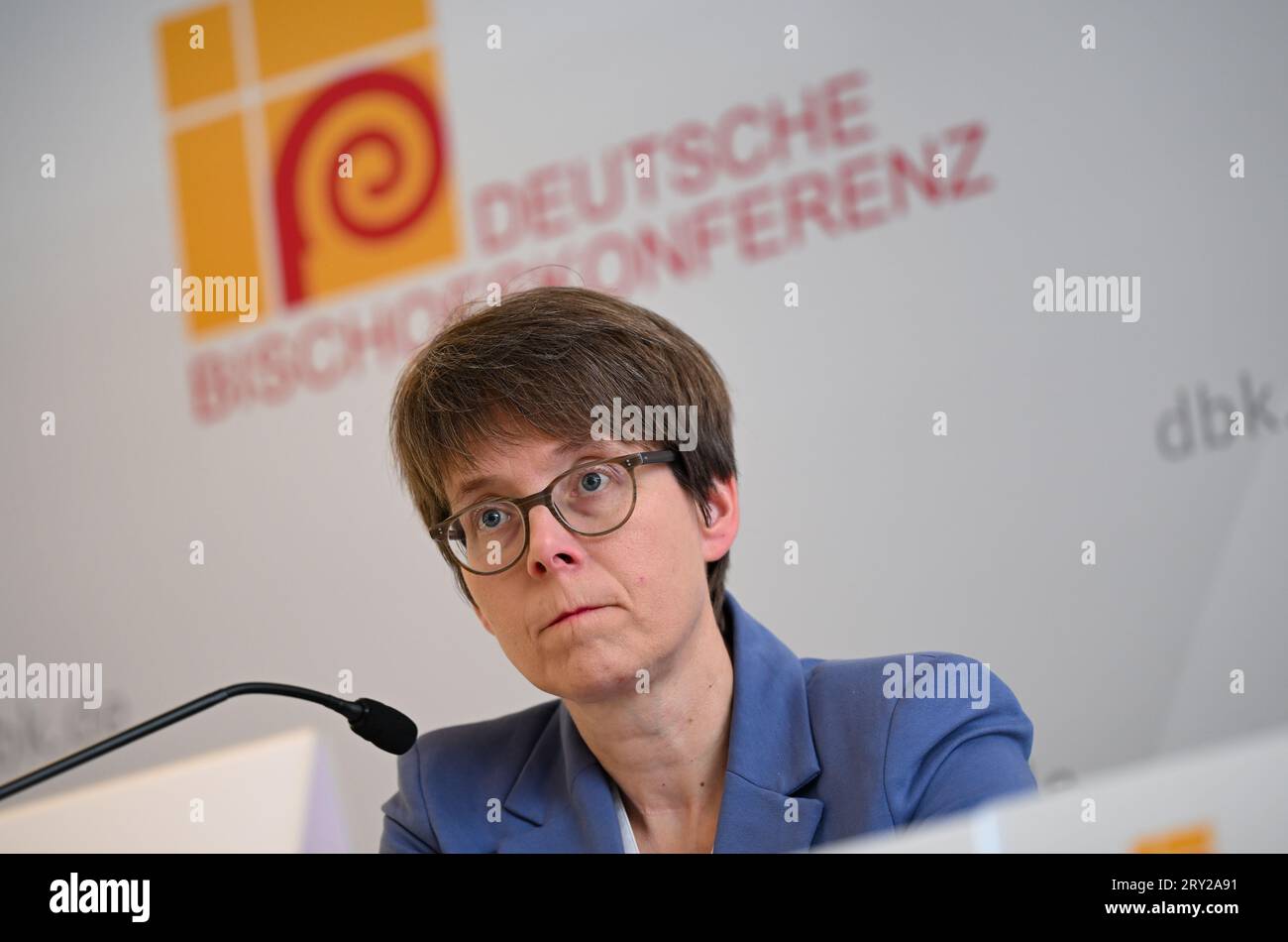 28 September 2023, Hesse, Wiesbaden-Naurod: Beate Gilles, Secretary ...